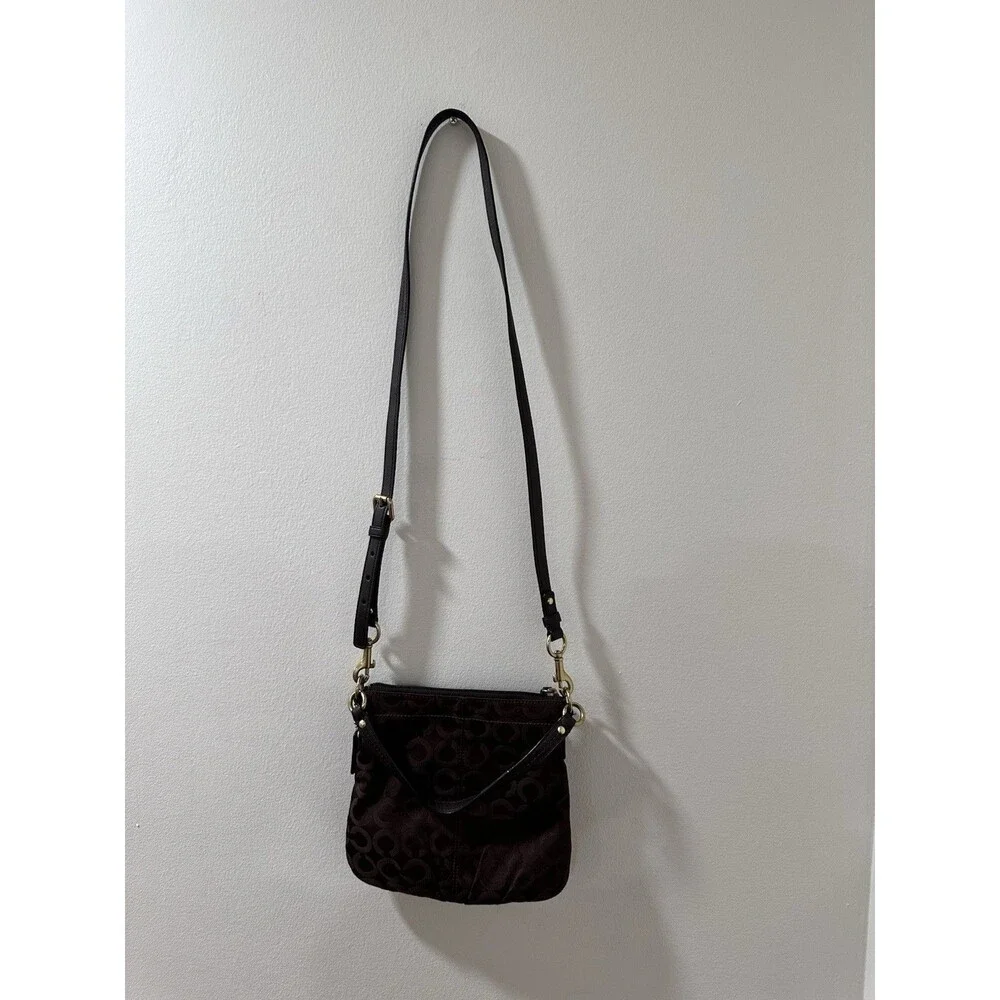 Coach Madison Med Dark Brown Crossbody Bag